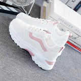 Niulatu Women Sneakers Fashion Women's Sports Shoes Casual Shoes Woman Comfortable Breathable White Female Platform Sneakers DJSE