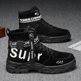 Niulatu Winter Men's Booties Fashion Personality British Style Mens Canvas Shoes Warm Comfort High-Top Tooling Male Tide Boots DJSE