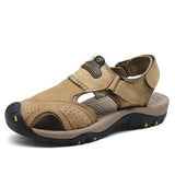 Niulatu New Summer Men's Shoes Outdoor Casual Shoes Sandals Genuine Leather Non-slip Sneakers Men Beach Sandals Big Size DJSE