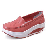 Niulatu Shoes Loafers For Women 2025 Wedges Sneakers Floral Single Woman White Shoes Platform Breathable Female Vulcanized Shoes DJSE