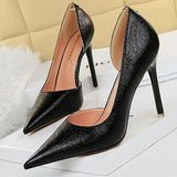 Niulatu Shoes High Heels Gold Sliver Black Champagne Women Pumps Sexy Wedding Shoes Stiletto Heels Female Shoes Plus Size 43 DJSE