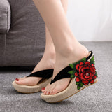 Niulatu High Heel Slippers Woman Slippers Lady Home Slippers Casual Beach Flip Flops Thick Bottom Sandals Women Shoes DJSE