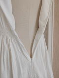 Niulatu A line V neckline White Lace Vacation Dress Short Birthday Dresses SD177