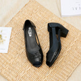 Niulatu Genuine Leather Comfortable Ladies Mid Heel Sandals Women Shoes Hollow Peep Toe Square Heel Sandals Woman Black M843 DJSE