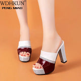 Niulatu Open Toe Ankle Strap Women Sandals Sexy High Heels Lady Shoes Buckle 12.5cm Low Heel Summer Sandals DJSE