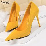 Niulatu 2025 New Women Pumps Suede High Heels Shoes Fashion Office Shoes Stiletto Party Shoes Female Comfort Women Heels DJSE