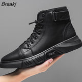 Niulatu New High Top Work Shoes for Men Platform Ankle Boots Fashion Quality Boots Outdoor Booties Zapatos De Hombre DJSE
