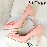 Niulatu Shoes Bow Woman Pumps Sexy High Heels Shoes Women Stiletto Casual Women Heels Office Shoes Women Basic Pump Ladies Shoes DJSE