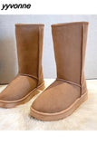 Niulatu Women's Boots Wool Anti-skid Snow Boot Women's Mini Short Boots Warm Winter Thickened Women's Shoes Botas Mujer Ladies DJSE