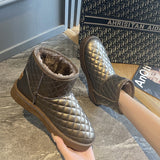 Niulatu Women Shoes 2025 Winter Woman Ankle Boot Fashion Plus Size Flat Booties Keep Warm Ladies Cotton Shoe Botas mujer DJSE