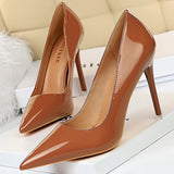 Niulatu Shoes Patent Leather Shoes Woman Pumps High Heels Stiletto Heels 10.5 Cm Red Wedding Shoes Bridal Shoes Women Heels 2025 DJSE