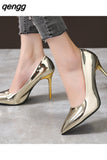 Niulatu Women Pumps Fashion Luxury Wedding Party Shoes Sexy Gold Silver Pointed Toe High Heels Women Shoes Stilettos Large Size 44 DJSE