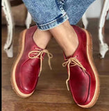 Niulatu 35-43 Women Flat Hollow Platform Shoes Oxfords British Style Ladies Creepers Brogue Shoe For Female Lace Up Footwear DJSE