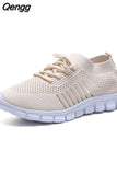 Niulatu 2025 Summer Mesh Breathable Sneakers Women Platform Casual Sport Shoes Women Comfort Lace Up Running Shoes Plus Size DJSE