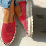 Niulatu Women Flats Crystal Ladies Glitter Bling Loafers Flat Platform Fashion Woman Casual Moccasins Female Shoes 2025 DJSE