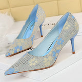 Niulatu Shoes Fashion Women Pumps Sequin Cloth Pumps Women Shoes Stiletto High Heels Wedding Shoes Women Heels Plus Size 42 43 DJSE