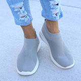 Niulatu Women's Sneakers Vulcanized Shoes Breathable Mesh Platform Sneakers Women Slip On Ladies Casual Shoes Woman Flats Plus Size 43 DJSE