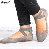 Niulatu Matte Round Toe Women's Ankle Strap Hollow Single Shoes Ballet Flats Spring 2025 Ladies Fashion Comfortable Female Rome DJSE