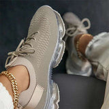 Niulatu to college 2025 Women Lace Up Mesh Sneaker Woman Breathable Vulcanized Women's Casual Flat Ladies Comfort Female Tennis Shoes Plus Size DJSE