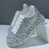 Niulatu Goods Thick-soled Platform Shoes 2025 New Popular Rhinestone Sports Fried Street Daddy Shoes Female Ins Tide DJSE