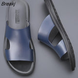 Niulatu Men's New Summer Outer Wear Men's Sandals Men's Casual Men's Shoes Non-slip Breathable Beach Sandals and Slippers DJSE