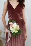 Niulatu V Neck Bridesmaid Dress Long Women's Prom Formal Party Gown with HZ1007