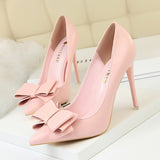 Niulatu Shoes Bow Woman Pumps Sexy High Heels Shoes Women Stiletto Casual Women Heels Office Shoes Women Basic Pump Ladies Shoes DJSE