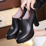 Niulatu Women Genuine Leather Shoes New Fashion Women Pumps with High Heels for Ladies Work Shoes Dancing Platform Pumps 2025 New DJSE