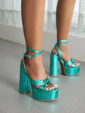 Niulatu For Women Summer Gold Bow Knot High Block Heel Fashion Sexy Luxury Brand New Shoes 2025 Trendy Ankle Strap DJSE