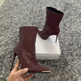 Niulatu Fashion 2025 Women's Ankle Boots Sexy Women Pointed Toe Ladies Thin High heels Female Shoes Woman Footwear Plus Size DJSE