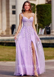 Niulatu Applique Tulle Prom Dresses for Women 2025 Spaghetti Straps Ball Gown Formal Evening Party Gown with HZ1007