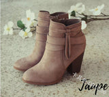 Niulatu Women Side Zipper Boots Fashion Suede Low Heel Shoes Women Short Boots Square Heels Casual Ankle Boots Plus Size 43 DJSE
