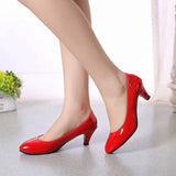Niulatu Leather Low Heels Shoes Women Professional Shoes Ladies Shallow Mouth Work Shoes Elegant Ladies Office Shoes DJSE