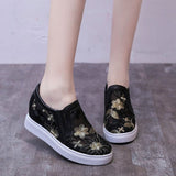 Niulatu Women 2025 Platform Wedges Shoes for Women Casual Shoes Summer Spring Slip-On Loafers White Black Wedge Heel Sneaker DJSE