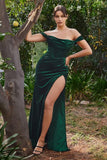 Niulatu Women's Velvet Slit Mermaid Prom Dress Long Off Shoulder Bridesmaid Dress Strapless Party HZ1007