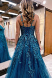 Niulatu Lace Glitter Tulle Prom Dress Long Ball Gown V Neck Formal Evening Dress Maxi Party HZ1007