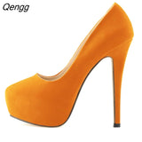 Niulatu women pumps flock 14cm high heels women shoes Pointed Toe Thin Heels valentine Wedding Dress Shoes luxury designer DJSE