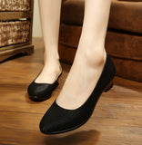 Niulatu Women Ballet Shoes Women Wedges Shoes for Office Work Oversize Boat Shoes Cloth Sweet Loafers Women's Pregnant Wedges Shoes DJSE