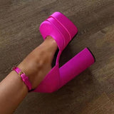 Niulatu Women's Sandals Summer Female Square Toe High Heels Platform Ladies Wedding Party Shoes Sexy Luxury Woman Sandal New 2025 DJSE