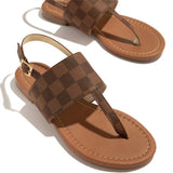 Niulatu 2025 New Summer Sandals Fashion Casual Beach Shoes Outdoor Flip Flop Sandals Metal Decoration Ladies Flat Shoes DJSE
