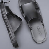 Niulatu Men's New Summer Outer Wear Men's Sandals Men's Casual Men's Shoes Non-slip Breathable Beach Sandals and Slippers DJSE