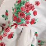 Niulatu A line Strapless Sleeveless Red Floral Party Dress Short Birthday Dresses SD352