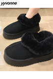 Niulatu Women's Boots Wool Anti-skid Snow Boot Women's Mini Short Boots Warm Winter Thickened Women's Shoes Botas Mujer Ladies DJSE
