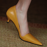 Niulatu Mujer Pointy Low Heel Women Shoes 2025 New Spring Single Shoe A Foot Off Fashion Shallow Mouth Women Shoes Tacones DJSE