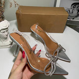 Niulatu High Heels Woman Summer Transparent Sandals High Heel Shoes Elegant Party Pumps Female Sexy Heeled Sandal DJSE