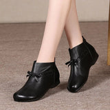 Niulatu Woman 2025 Butterfly-knot Soft Plush Ankle Boots for Ladies Fashion Zip Leather Shoes Platform Female Boots DJSE