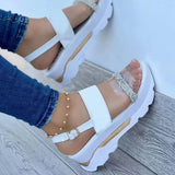 Niulatu Women Sandals 2025 Summer Shoes Peep Toe Wedge Shoes Women Breathable Sandals For Women Soft Comfortable Platform Ladies Sandals DJSE