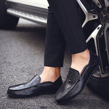 Niulatu Mens Shoes Casual Luxury Brand Summer Men Loafers Genuine Leather Moccasins Light Breathable Slip on Boat Shoes JKPUDUN DJSE