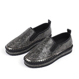 Niulatu Women Flats Crystal Ladies Glitter Bling Loafers Flat Platform Fashion Woman Casual Moccasins Female Shoes 2025 DJSE