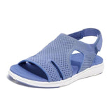 Niulatu Women Shoes Summer 2025 Fish Flying Velcro Women Casual Sandals Comfort Flat Sneaker Sandals Women's Size 43 Zapatillas Muje DJSE
